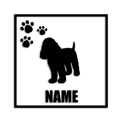 コッカースパニエル 文字入れ可能 カッティングステッカー st-135-25