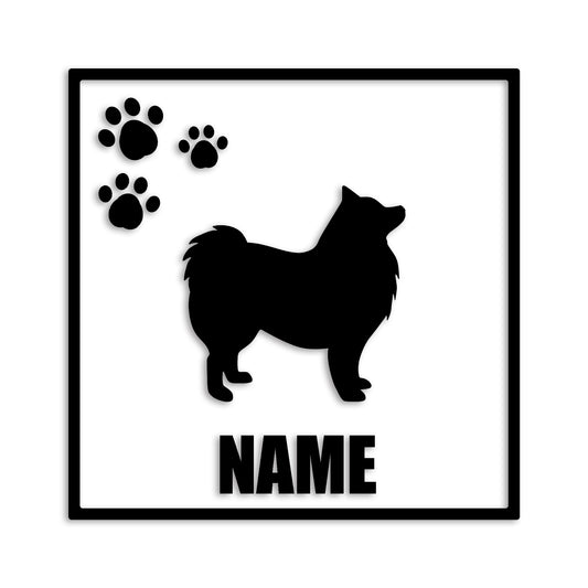 スピッツ 文字入れ可能 ペット 犬 カッティング ステッカー (st-135-37)