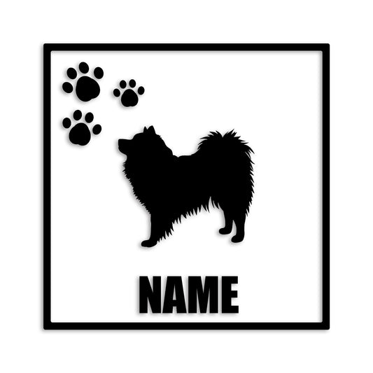 スピッツ 文字入れ可能 ペット 犬 カッティング ステッカー (st-135-38)