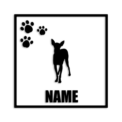 イタリアングレーハウンド 文字入れ可能 ペット 犬 カッティング ステッカー (st-135-4)