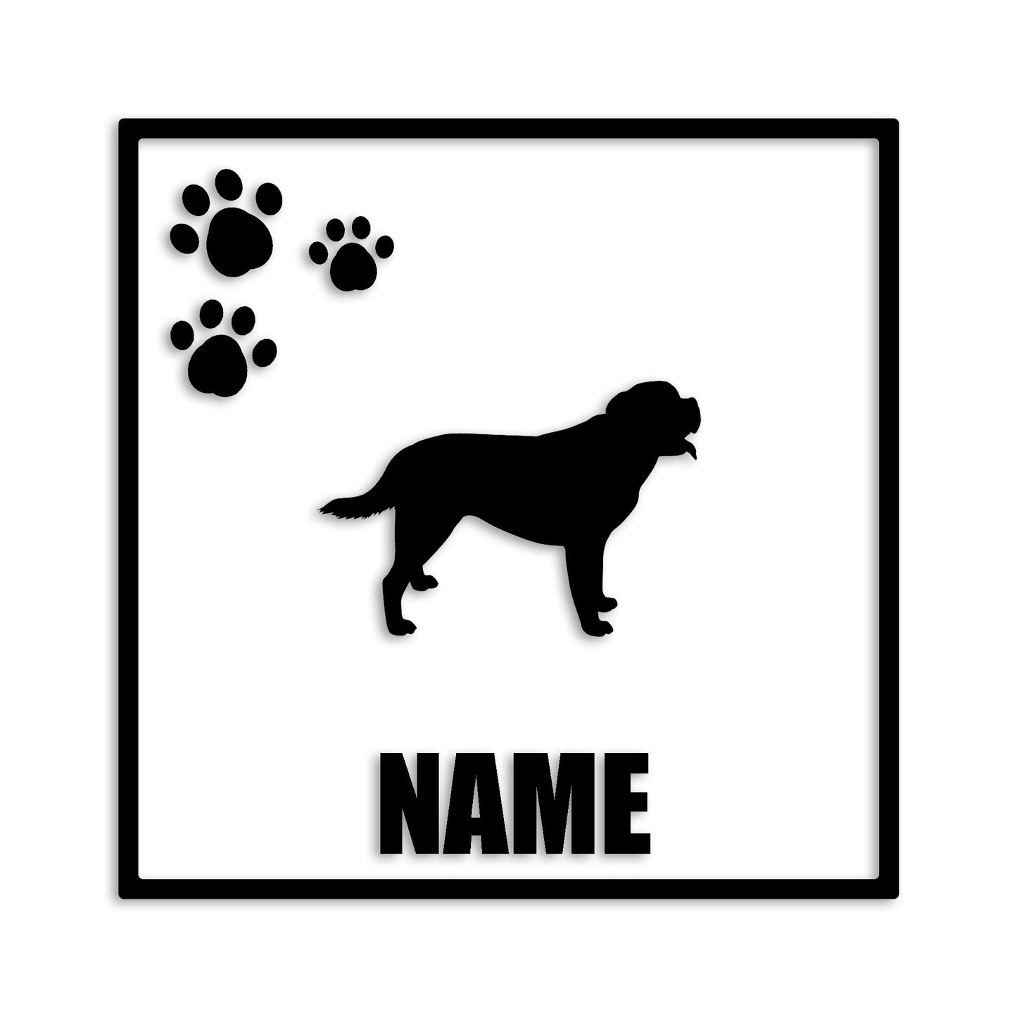 セントバーナード 文字入れ可能 ペット 犬 カッティング ステッカー (st-135-40)