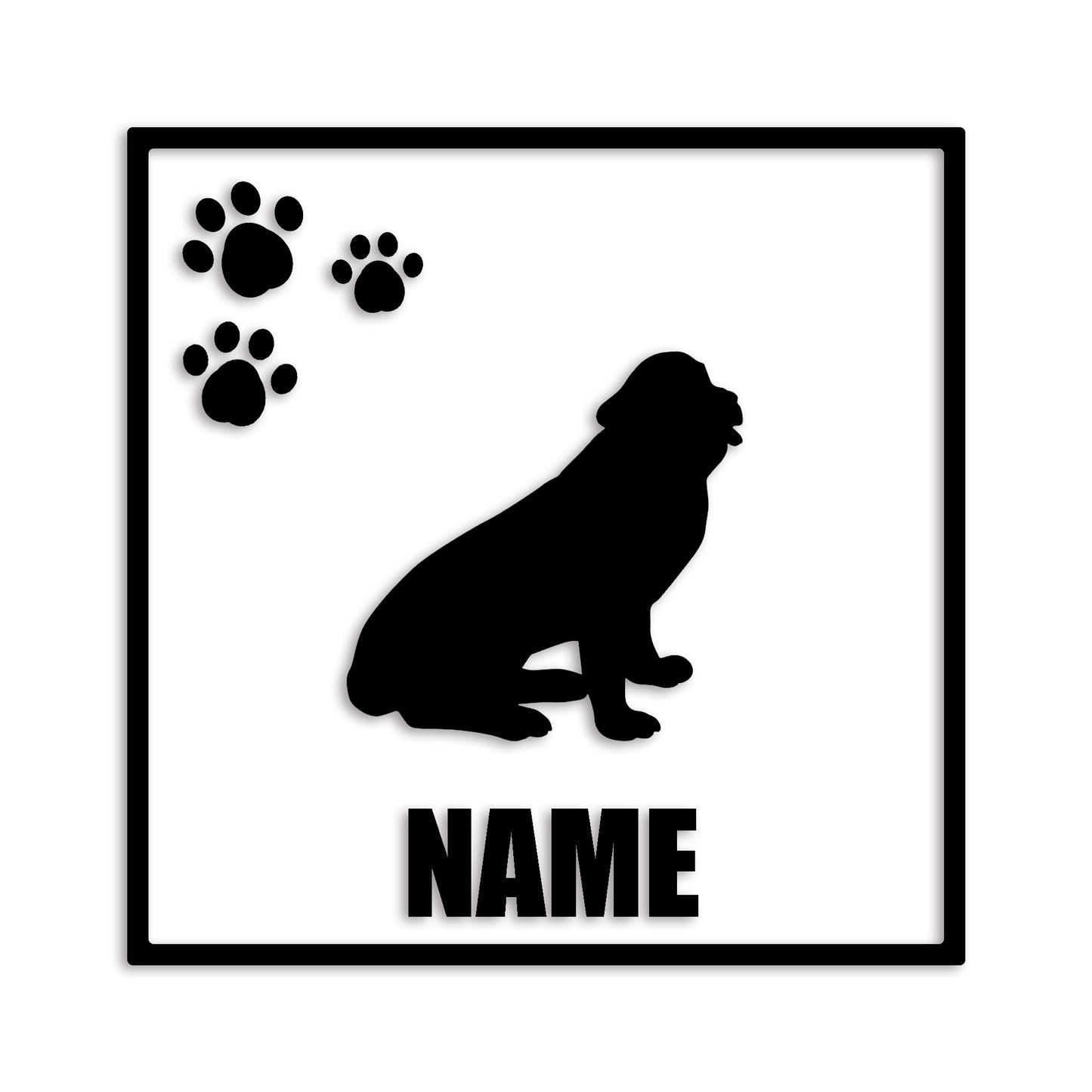 セントバーナード 文字入れ可能 ペット 犬 カッティング ステッカー (st-135-41)