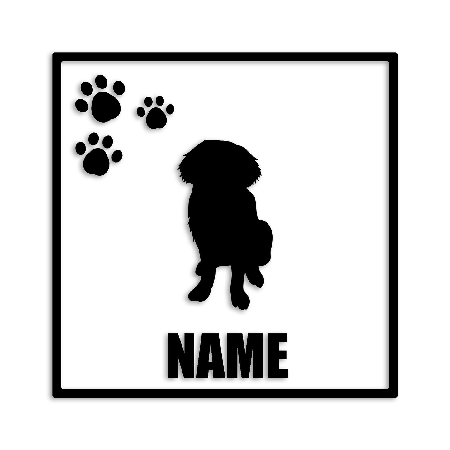 セントバーナード 文字入れ可能 ペット 犬 カッティング ステッカー (st-135-42)