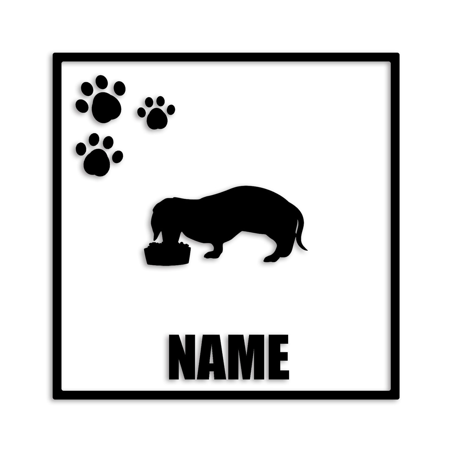 ダックスフンド 文字入れ可能 ペット 犬 カッティング ステッカー (st-135-44)