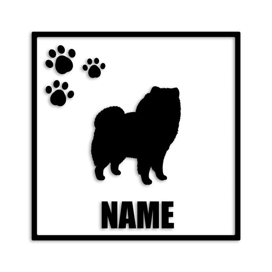 チャウチャウ 文字入れ可能 ペット 犬 カッティング ステッカー (st-135-50)