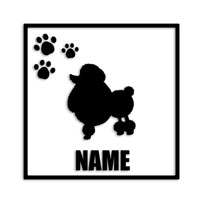 トイプードル 文字入れ可能 ペット 犬 カッティング ステッカー (st-135-57)