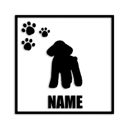 トイプードル 文字入れ可能 ペット 犬 カッティング ステッカー (st-135-60)