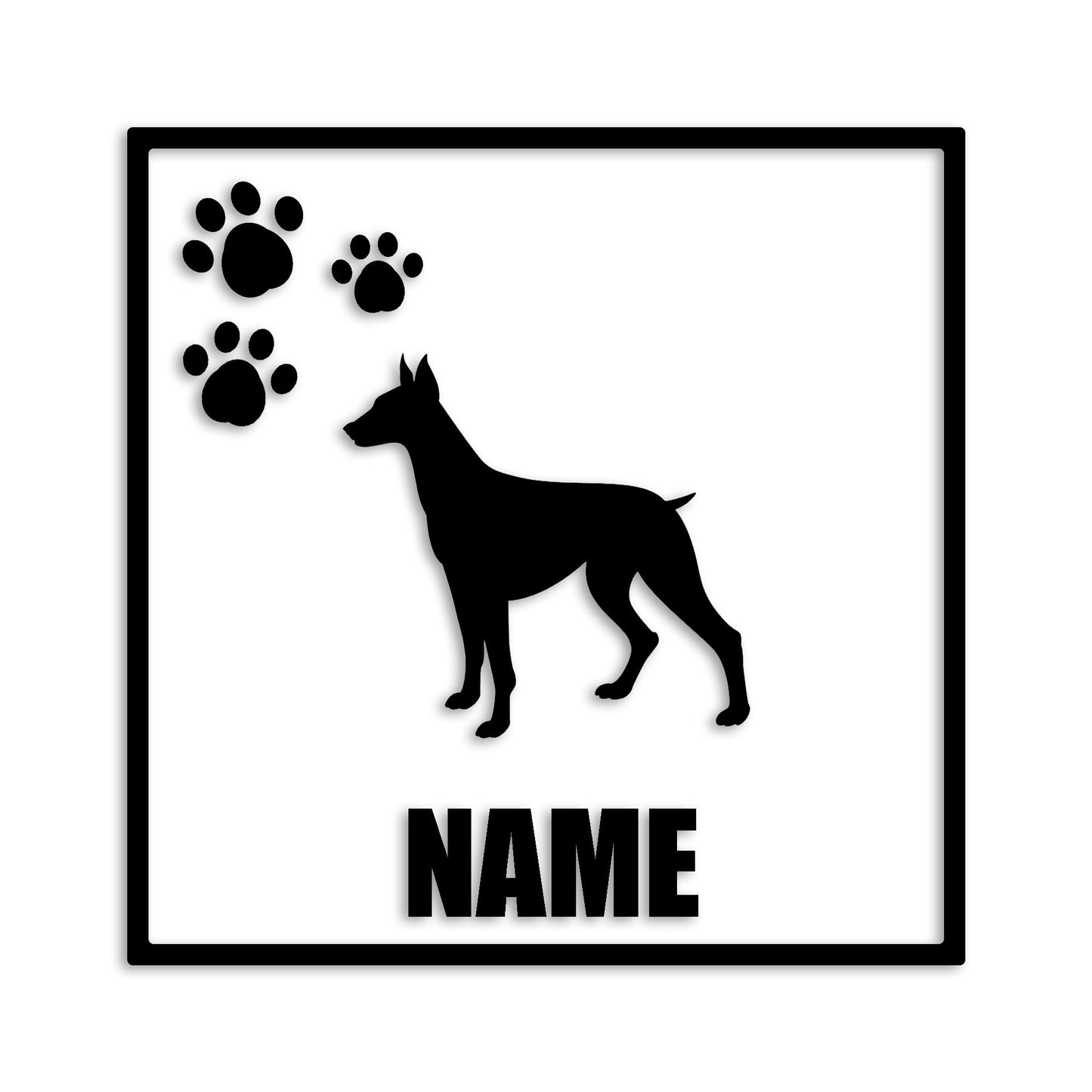 ドーベルマン 文字入れ可能 ペット 犬 カッティング ステッカー (st-135-61)