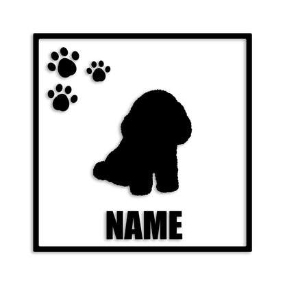 ビションフリーゼ 文字入れ可能 ペット 犬 カッティング ステッカー (st-135-82)