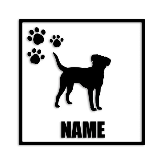 ボーダーテリア 文字入れ可能 ペット 犬 カッティング ステッカー (st-135-96)