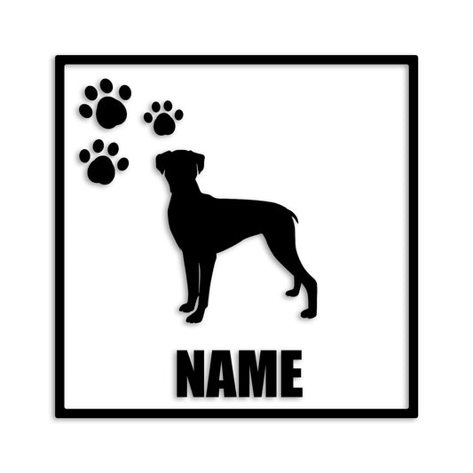 ボクサー 文字入れ可能 ペット 犬 カッティング ステッカー (st-135-97)