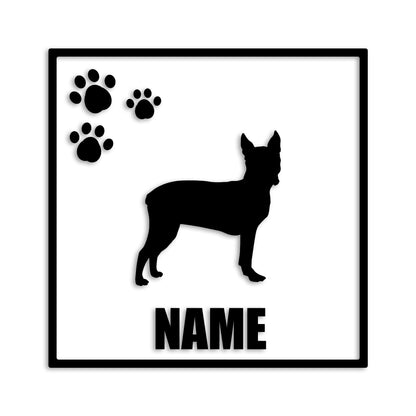 ボストンテリア 文字入れ可能 ペット 犬 カッティング ステッカー (st-135-98)