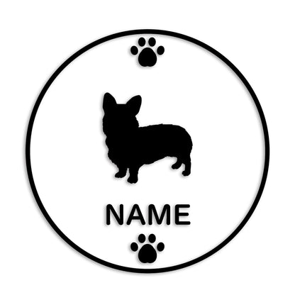 ウェルシュコーギー 文字入れ可能 ペット 犬 カッティング ステッカー (st-136-10)