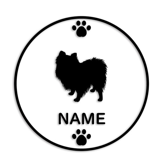 ポメラニアン 文字入れ可能 ペット 犬 カッティング ステッカー (st-136-101)