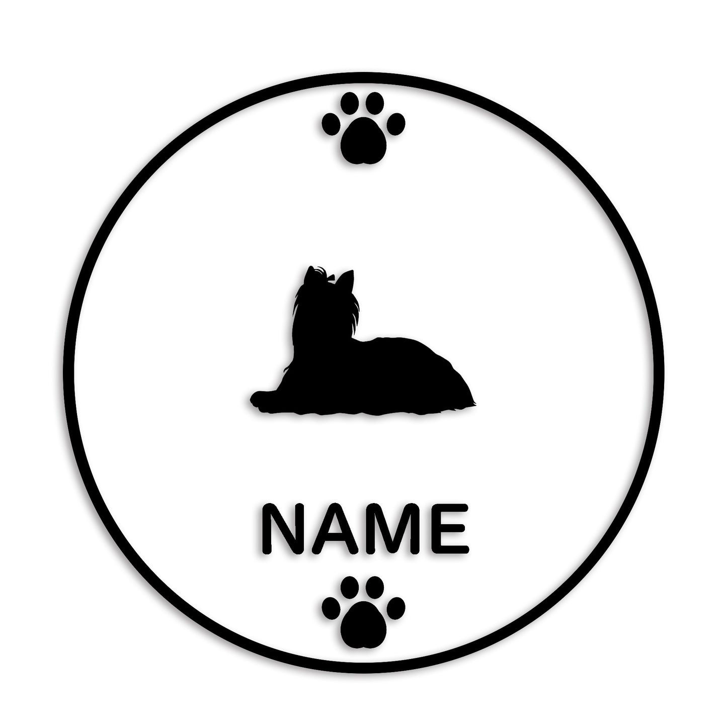ヨークシャーテリア 文字入れ可能 ペット 犬 カッティング ステッカー (st-136-110)