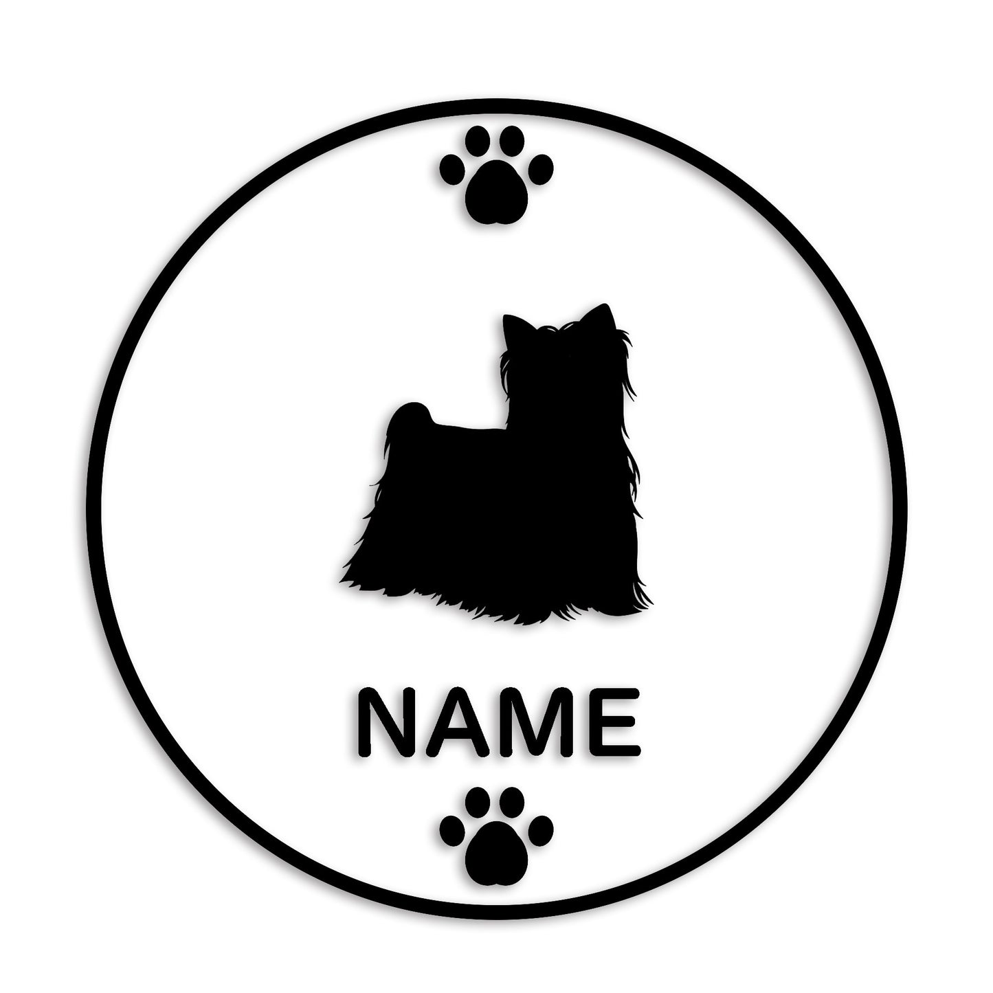 ヨークシャーテリア 文字入れ可能 ペット 犬 カッティング ステッカー (st-136-111)