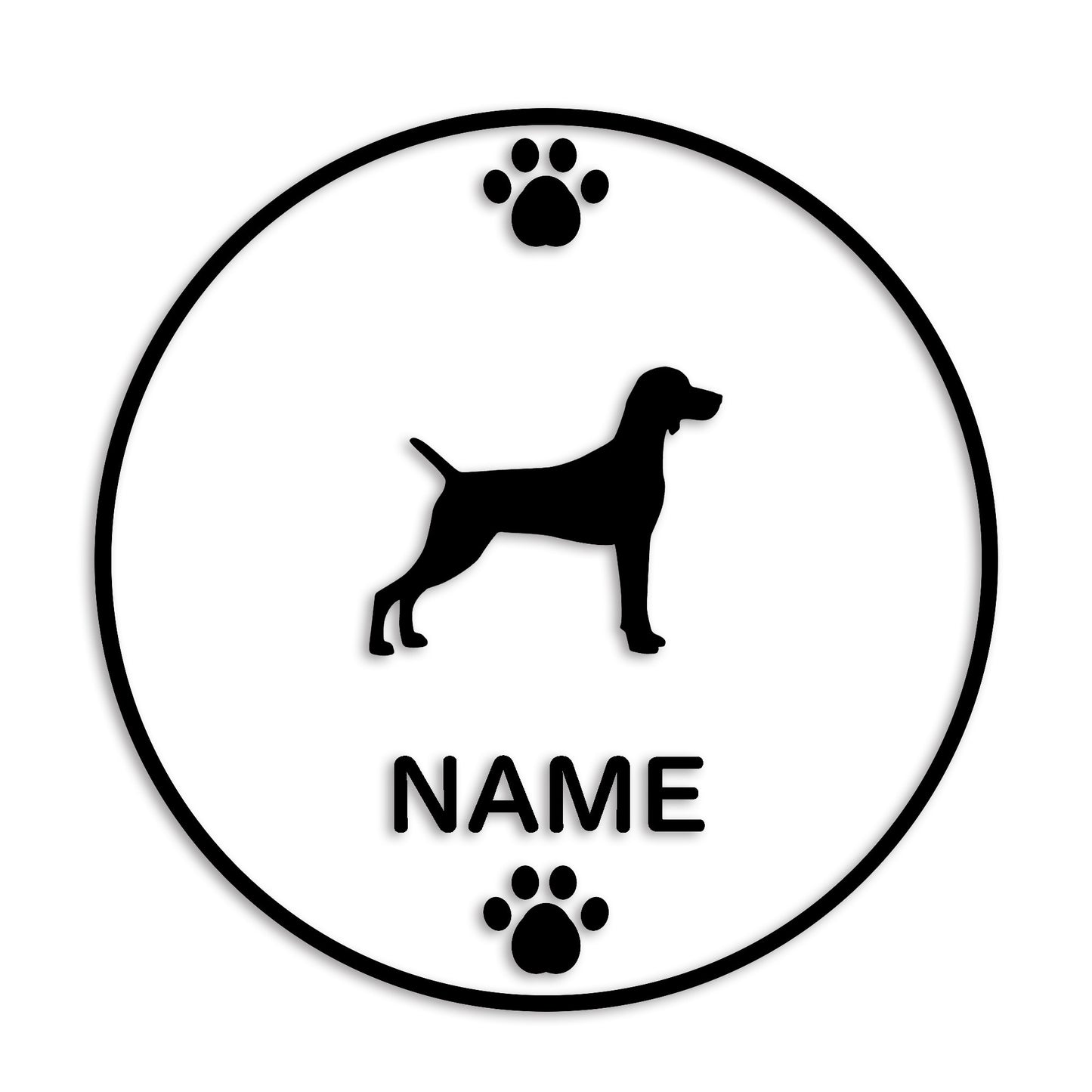 ワイマラナー 文字入れ可能 ペット 犬 カッティング ステッカー (st-136-118)