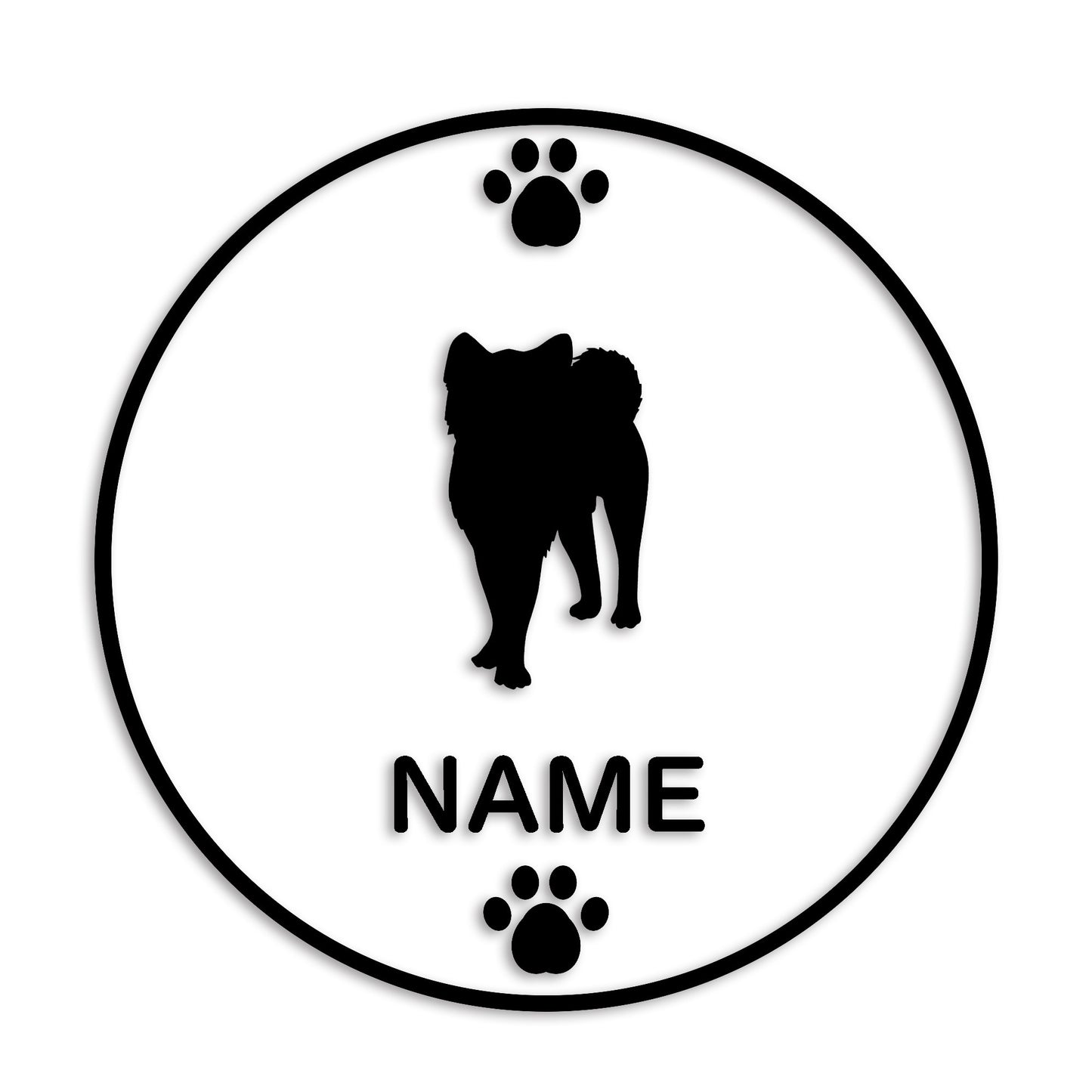 秋田犬 文字入れ可能 ペット 犬 カッティング ステッカー (st-136-127)