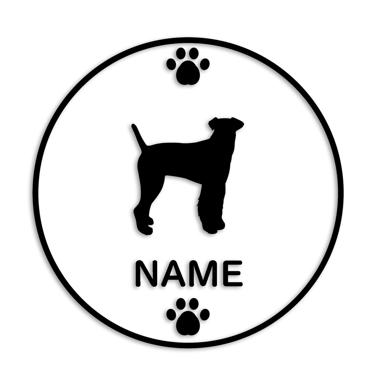 エアデール 文字入れ可能 ペット 犬 カッティング ステッカー (st-136-14)