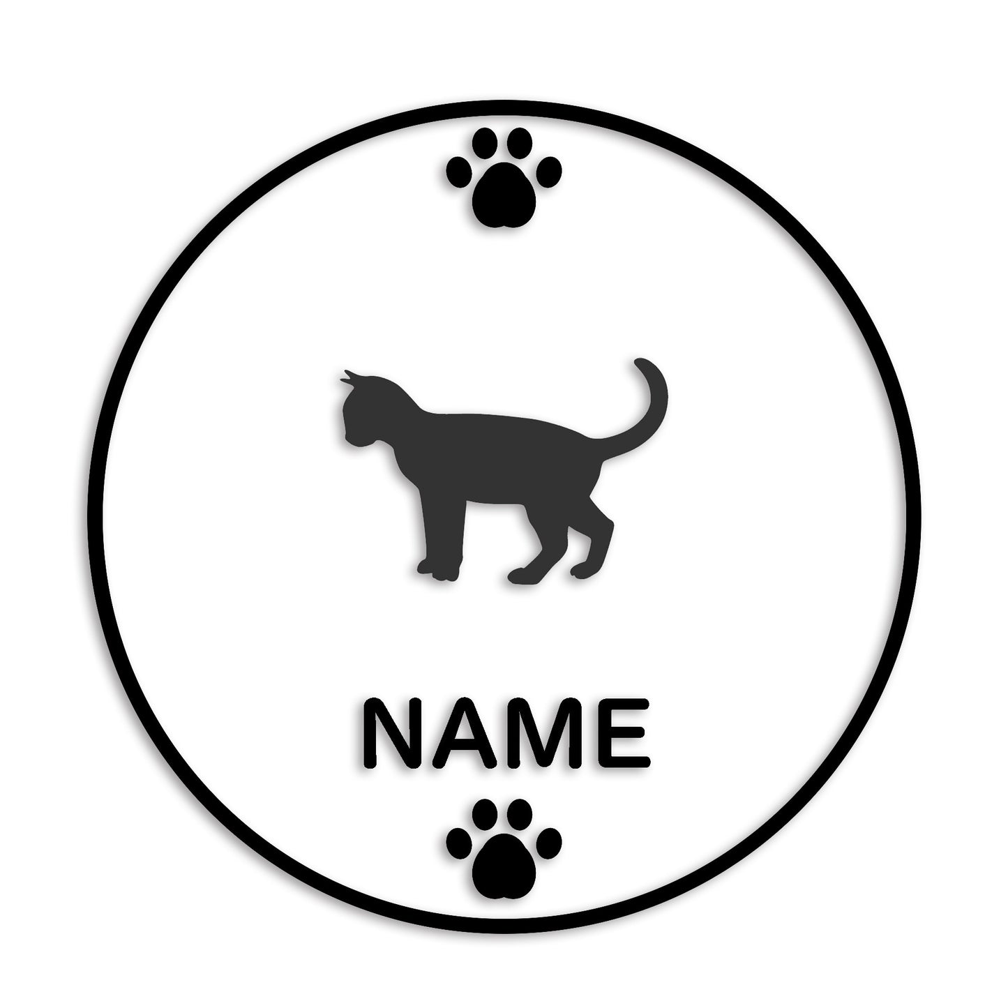 オシキャット 文字入れ可能 ペット 猫 カッティング ステッカー (st-136-142)