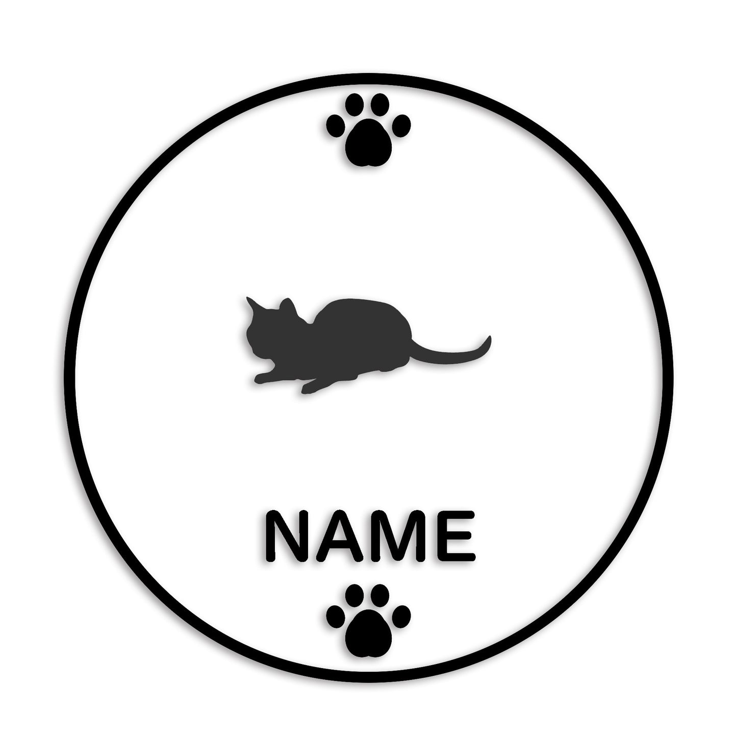 シャム猫 文字入れ可能 カッティングステッカー st-136-150