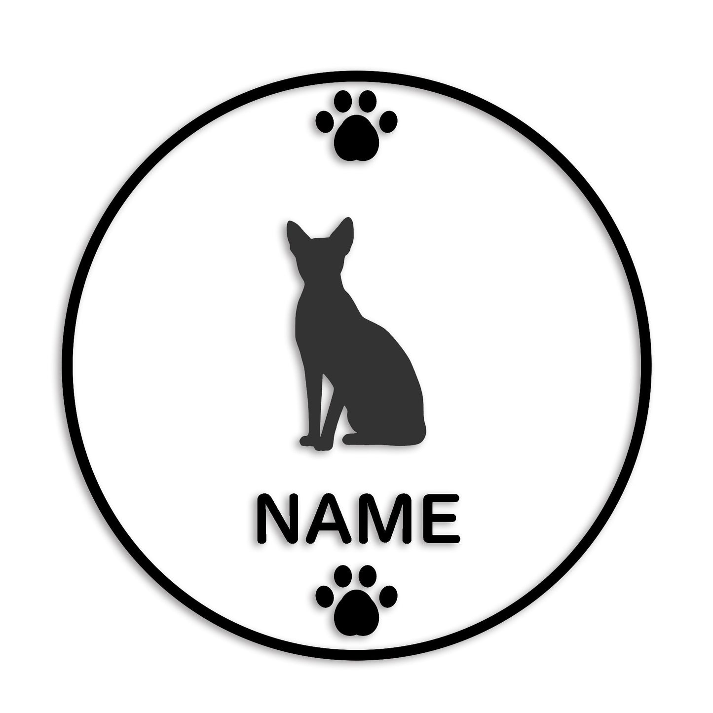 スフィンクス 文字入れ可能 ペット 猫 カッティング ステッカー (st-136-155)