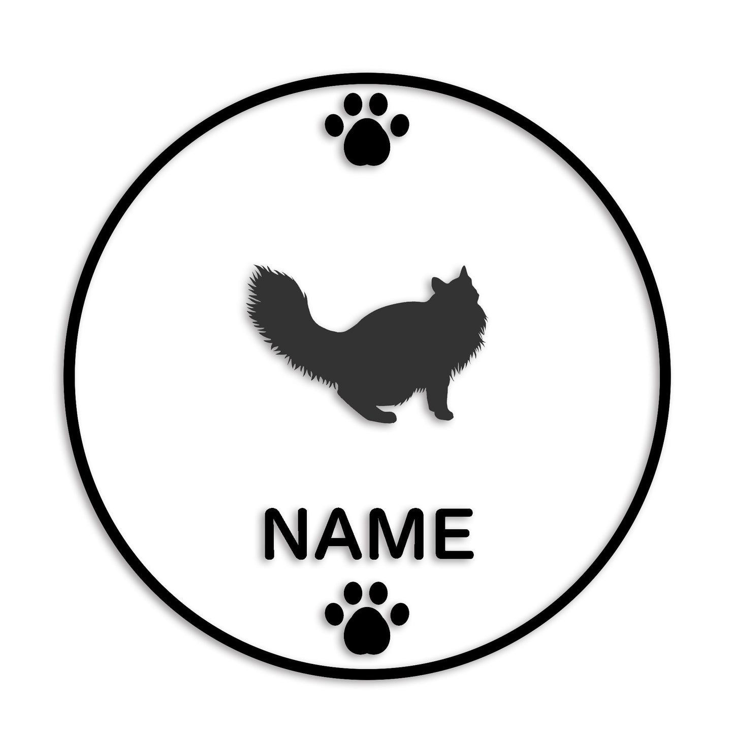 ノルウェージャンフォレストキャット 文字入れ可能 ペット 猫 カッティング ステッカー (st-136-163)