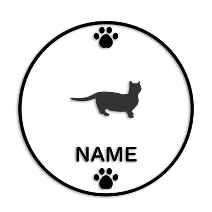 マンチカン 文字入れ可能 ペット 猫 カッティング ステッカー (st-136-172)