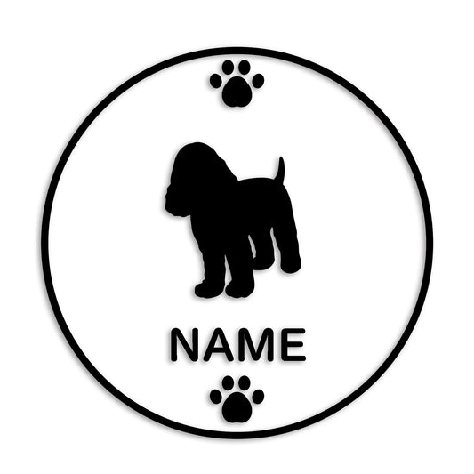 コッカースパニエル 文字入れ可能 カッティングステッカー st-136-25