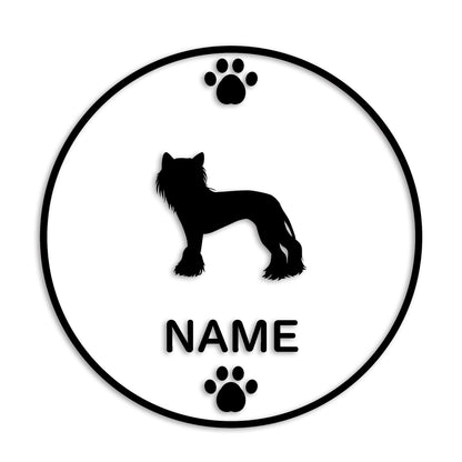 チャイニーズクレステッドドッグ 文字入れ可能 ペット 犬 カッティング ステッカー (st-136-48)