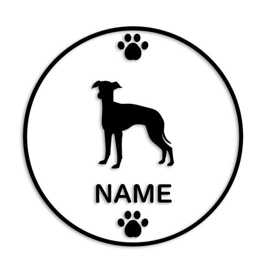 イタリアングレーハウンド 文字入れ可能 ペット 犬 カッティング ステッカー (st-136-5)