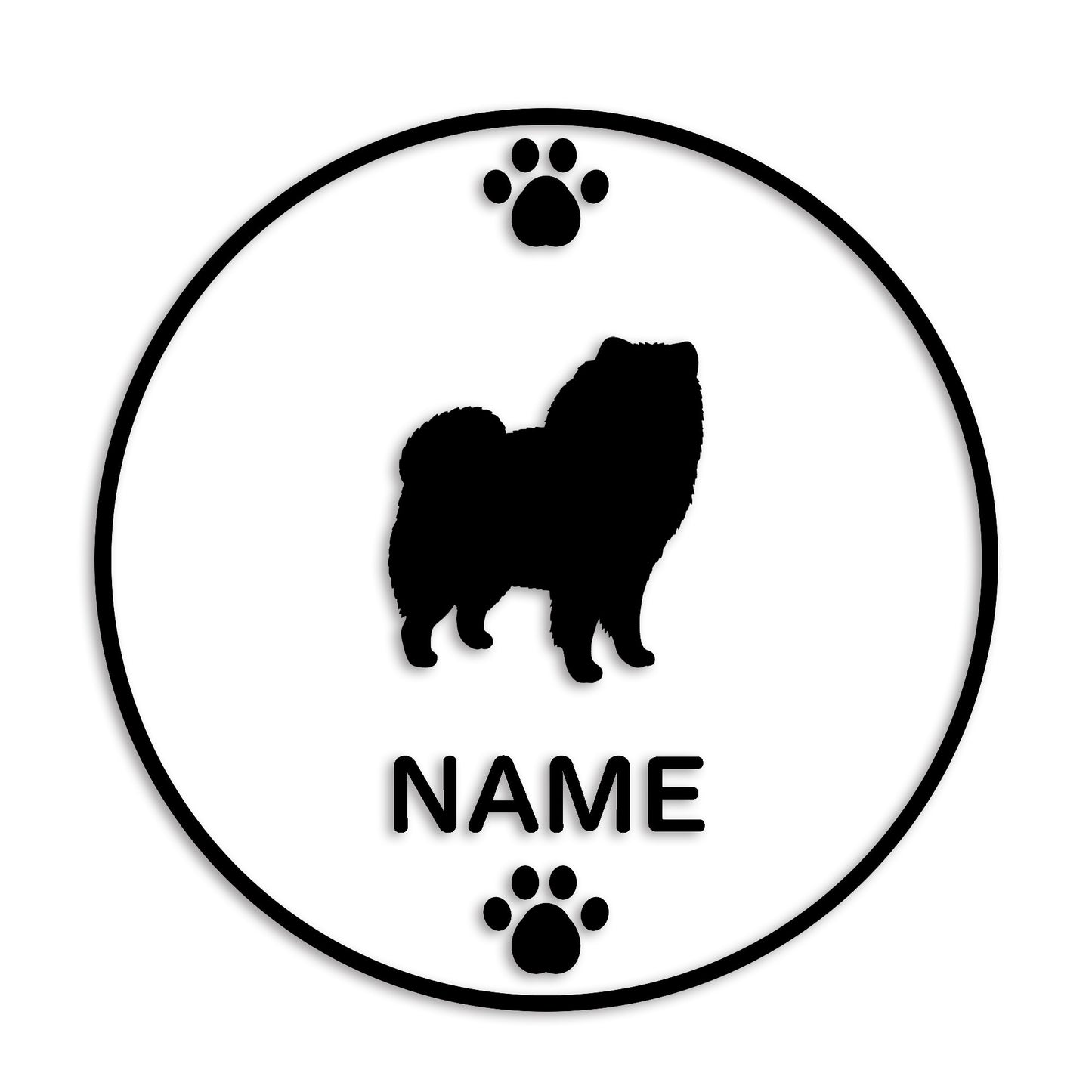 チャウチャウ 文字入れ可能 ペット 犬 カッティング ステッカー (st-136-50)