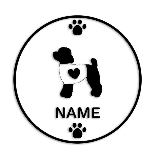 トイプードル 文字入れ可能 ペット 犬 カッティング ステッカー (st-136-55)