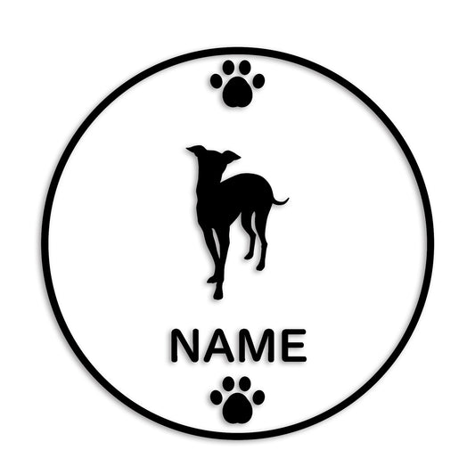 イタリアングレーハウンド 文字入れ可能 ペット 犬 カッティング ステッカー (st-136-6)