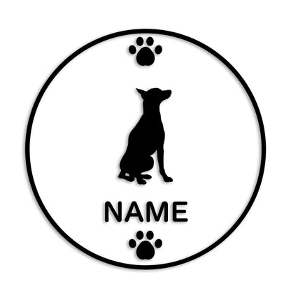 ドーベルマン 文字入れ可能 ペット 犬 カッティング ステッカー (st-136-62)