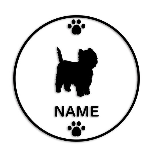 ウエストハイランドテリア 文字入れ可能 ペット 犬 カッティング ステッカー (st-136-9)