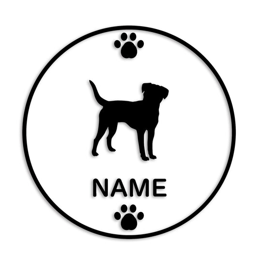 ボーダーテリア 文字入れ可能 ペット 犬 カッティング ステッカー (st-136-96)