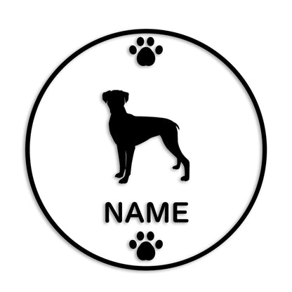 ボクサー 文字入れ可能 ペット 犬 カッティング ステッカー (st-136-97)