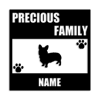 ウェルシュコーギー 文字入れ可能 ペット 犬 カッティング ステッカー (st-137-10)