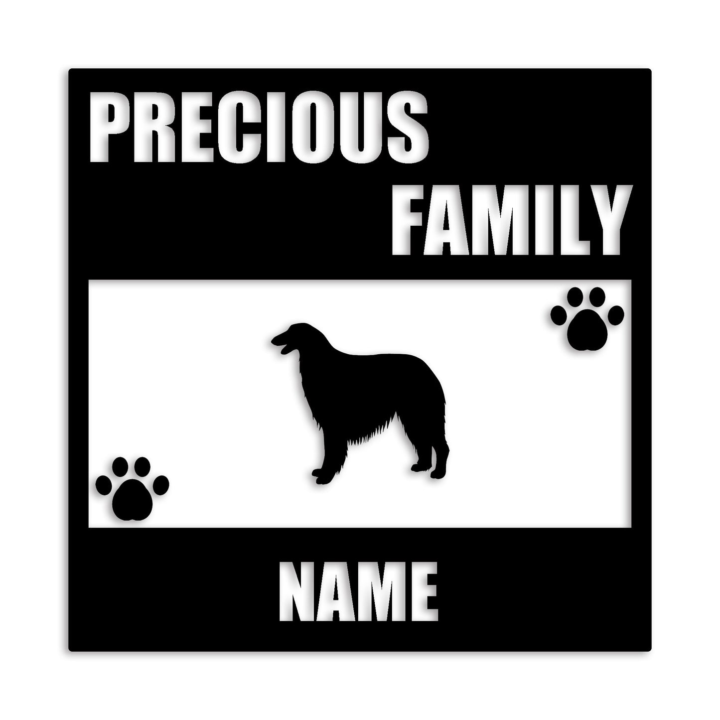 ボルゾイ 文字入れ可能 ペット 犬 カッティング ステッカー (st-137-102)