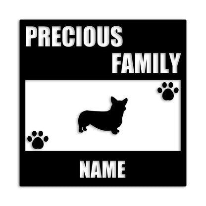 ウェルシュコーギー 文字入れ可能 ペット 犬 カッティング ステッカー (st-137-11)