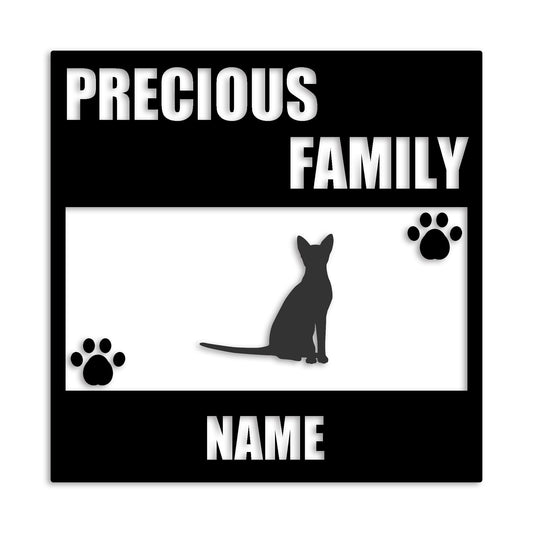 オリエンタル 文字入れ可能 ペット 猫 カッティング ステッカー (st-137-144)