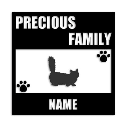 マンチカン 文字入れ可能 ペット 猫 カッティング ステッカー (st-137-171)