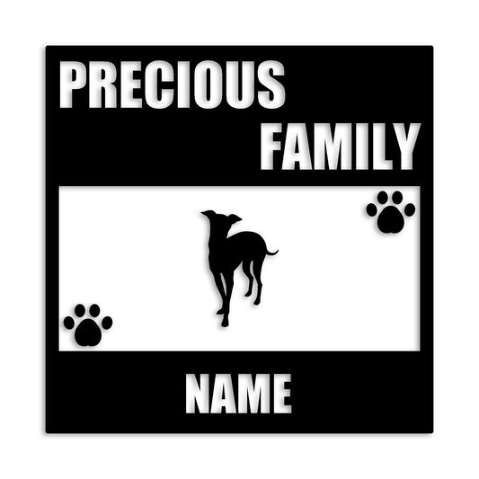 イタリアングレーハウンド 文字入れ可能 ペット 犬 カッティング ステッカー (st-137-6)