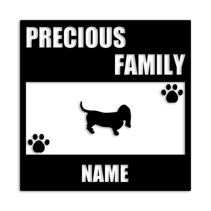 バセットハウンド 文字入れ可能 ペット 犬 カッティング ステッカー (st-137-68)