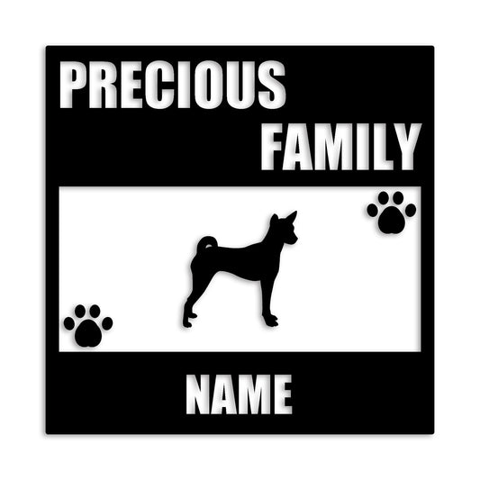 バセンジー 文字入れ可能 ペット 犬 カッティング ステッカー (st-137-69)