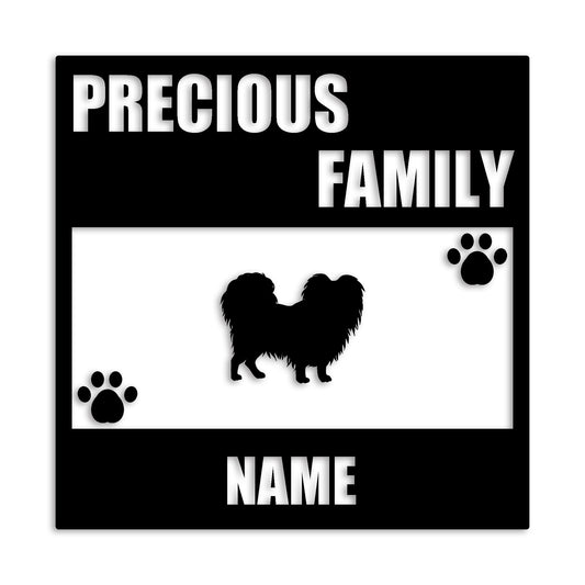 パピヨン 文字入れ可能 ペット 犬 カッティング ステッカー (st-137-74)