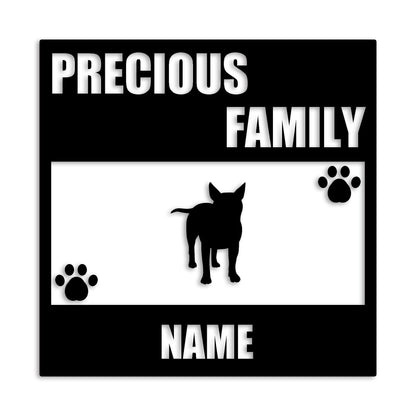 ブルテリア 文字入れ可能 ペット 犬 カッティング ステッカー (st-137-84)