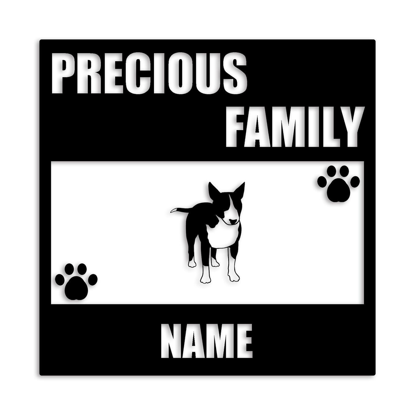 ブルテリア 文字入れ可能 ペット 犬 カッティング ステッカー (st-137-85)