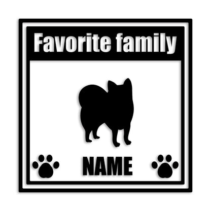 ポメラニアン 文字入れ可能 ペット 犬 カッティング ステッカー (st-138-100)